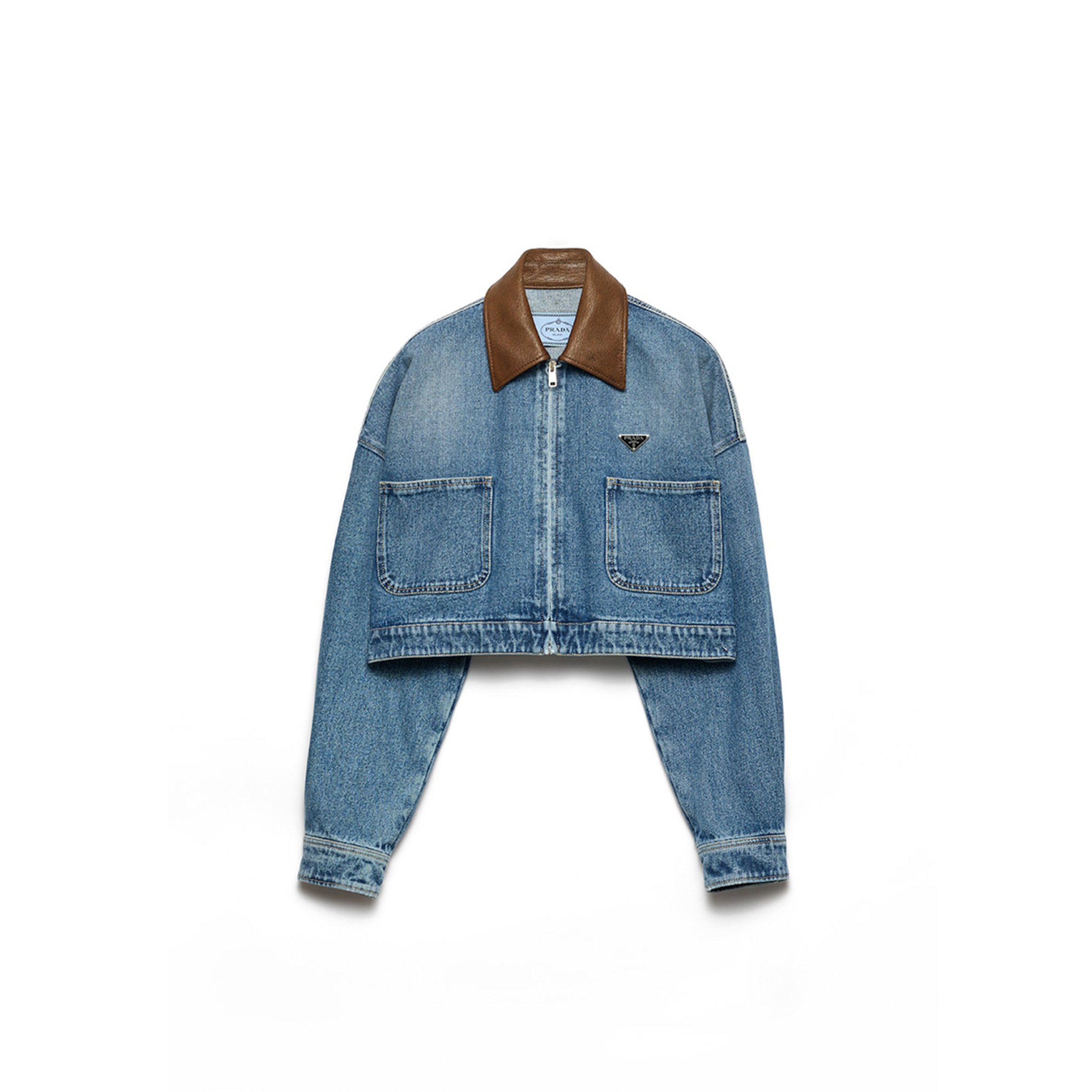 PRADA CROPPED DENIM JACKET GFB327